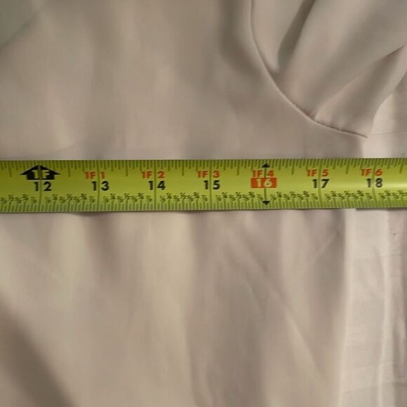 Express White Sheer Deep V Neck Blouse Womens Size Extra Small Maroon - Picture 6 of 10